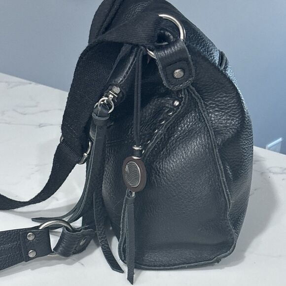 The Sak Silverlake Leather Crossbody Shoulder Bag Black Studded Boho Biker Moto - Picture 7 of 16